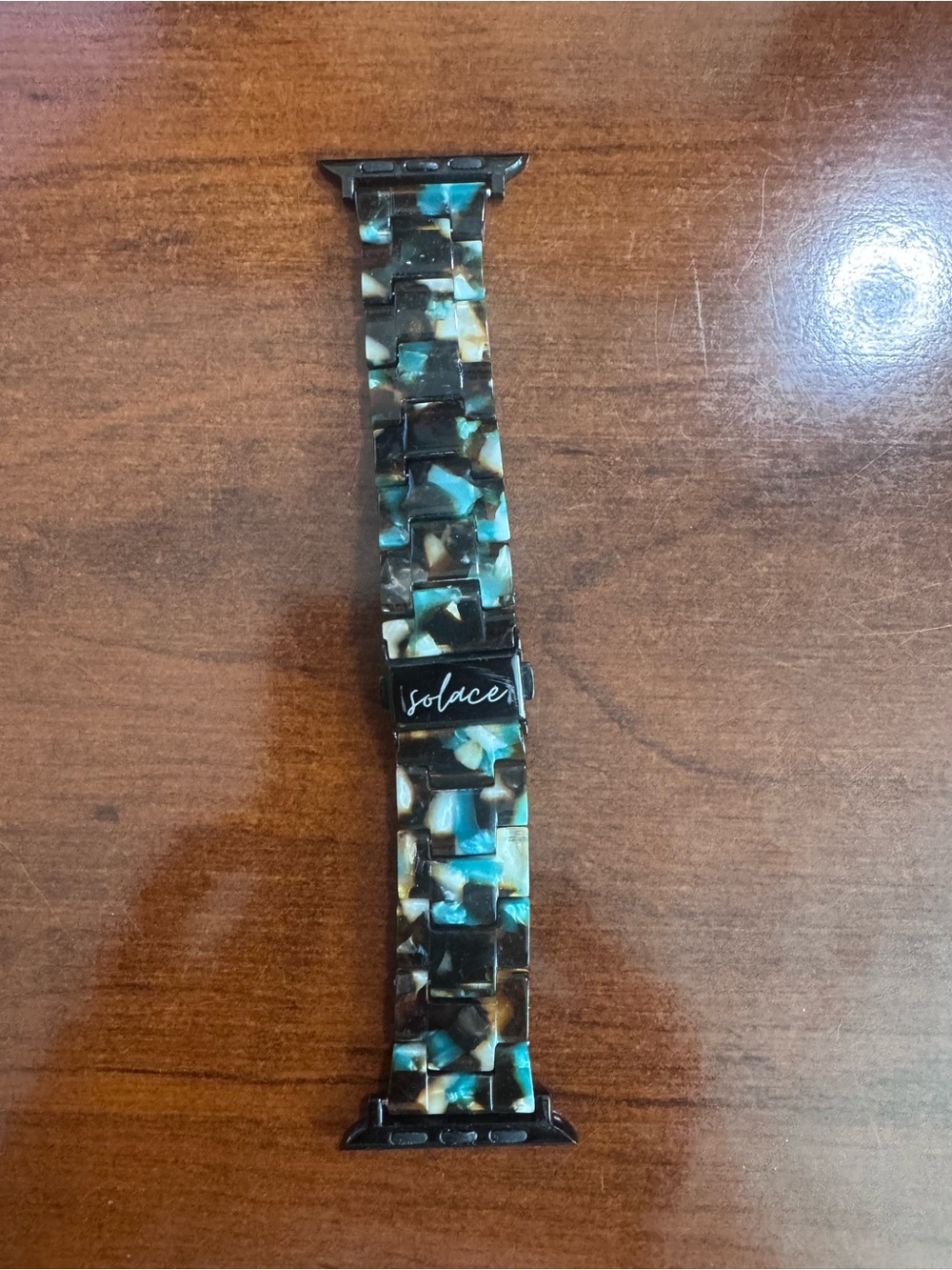 Solace Apple Watch Band - Teal, Brown & Cream Tortoise